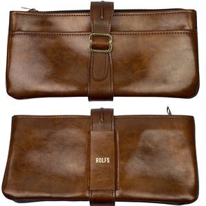 Vintage Rolfs 60’s Brown Leather Clutch Wallet